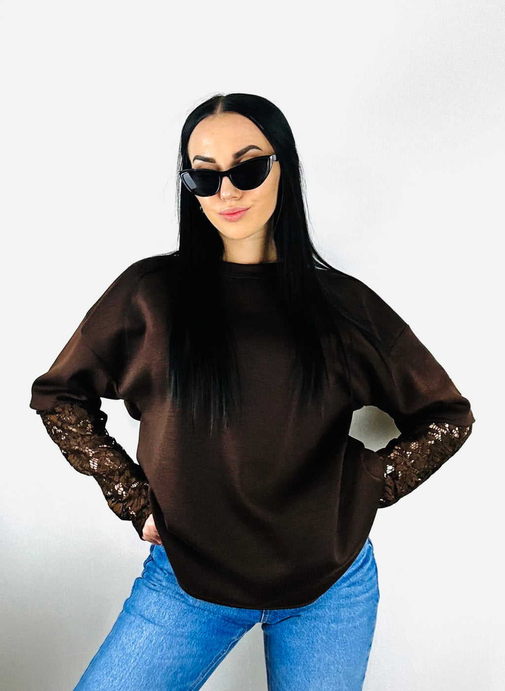 T-KREKLS AR MEŽĢĪŅU PIEDURKNĒM - BRŪNS